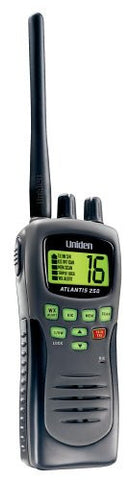 Uniden Atlantis 250BK Black Waterproof Handheld VHF Marine Radio